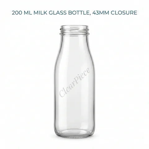 200 ml Milk Glass Bottle 43mm Closure