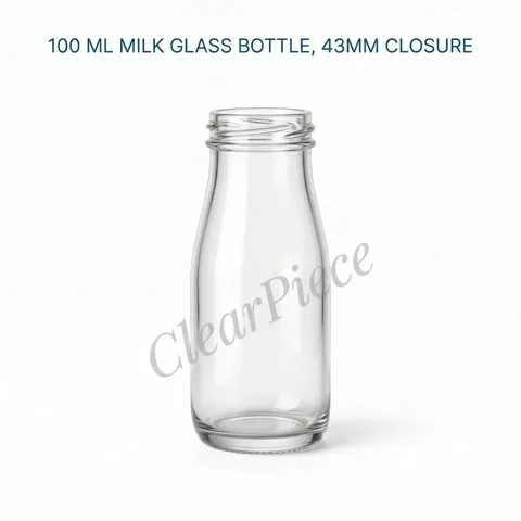 100 ml Milk Glass Bottle 43mm Closure