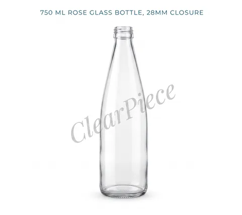 750 ml Rose Glass Bottle, 28mm Closure