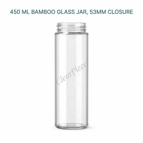 450 ml Bamboo Glass Jar 53mm closure