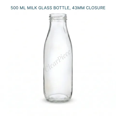500 ml Milk Glass Bottle 43mm Closure
