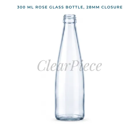 300 ml Rose Glass Bottle, 28mm Closure