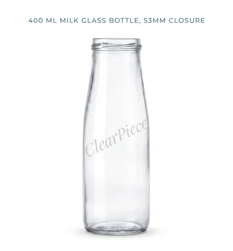 400 ml Milk Glass Bottle, 53mm Closure